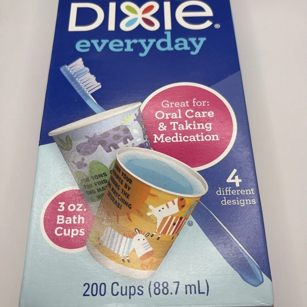 Dixie 3oz Bath Cups 200 Pcs Animal Compare & Match Discontinued‎ Sealed NOS